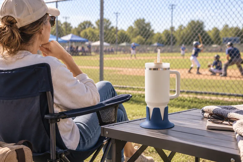 Morning at the ballfield. AI lifestyle illustration.